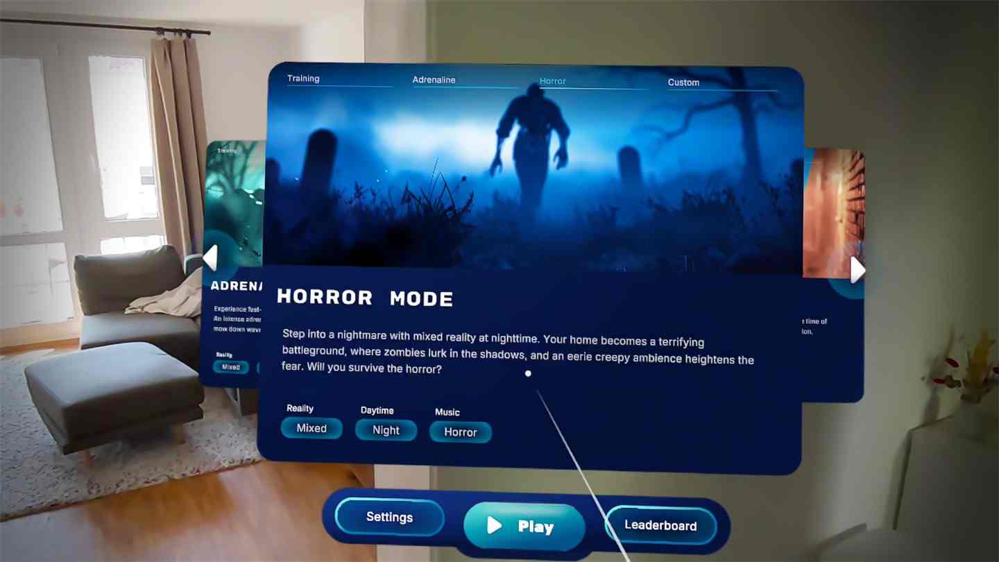 Meta Quest 游戏《空间僵尸》Spatial Zombies