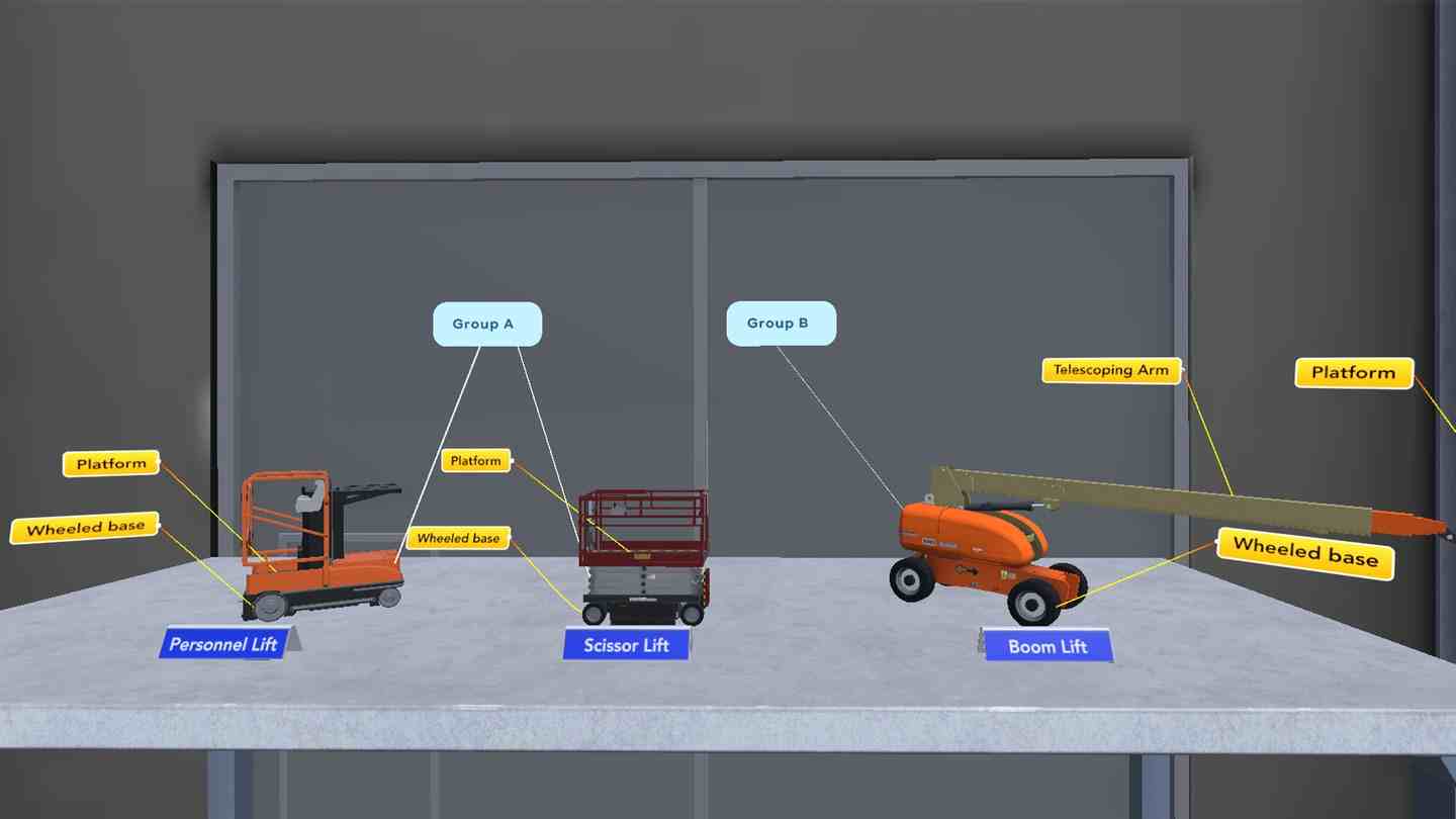 Meta Quest 游戏《剪叉式升降机的安全和操作》Scissor Lift Safety and Operation