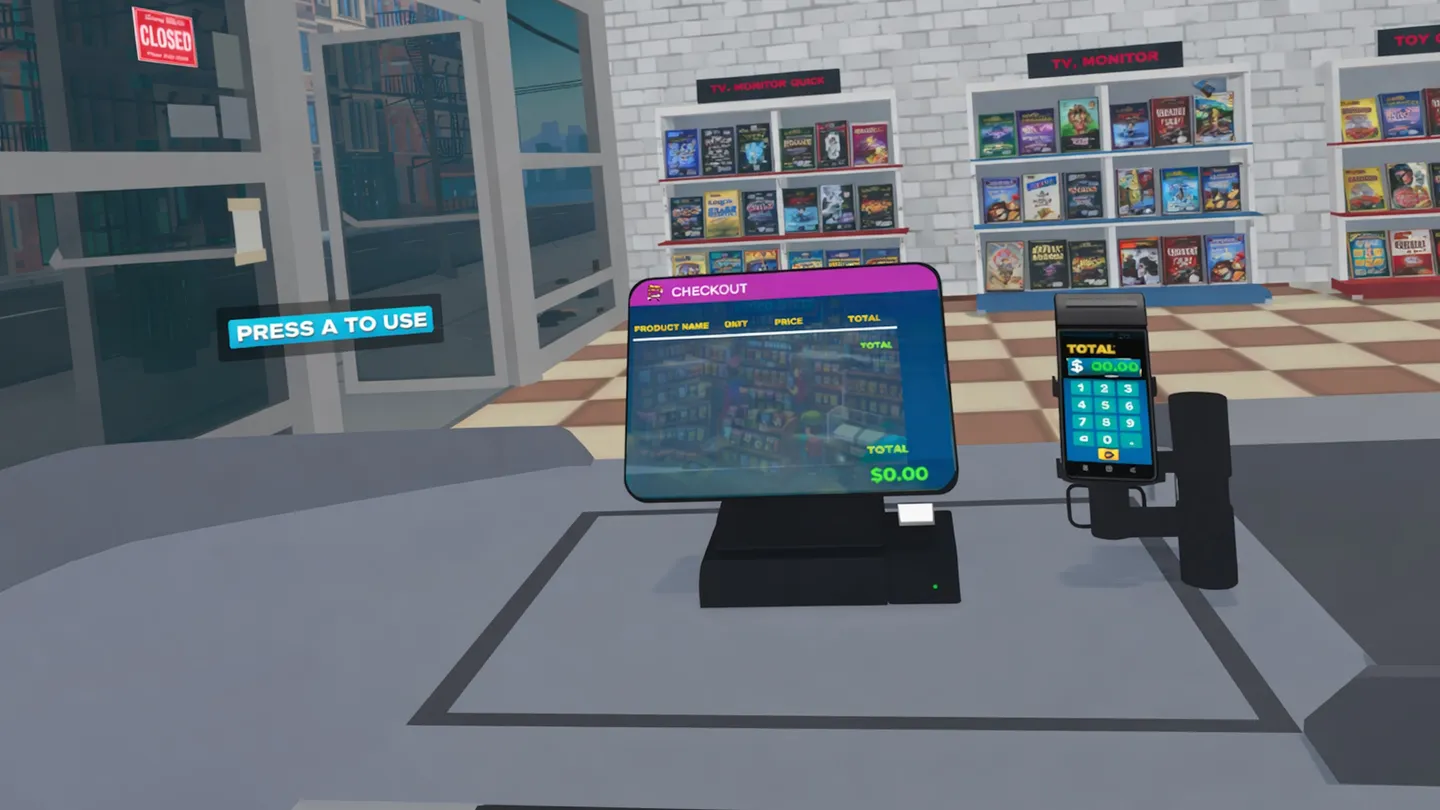 Meta Quest 游戏《复古录像带商店模拟器》Retro Video Store Simulator