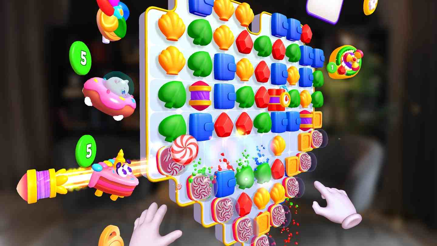 Meta Quest 游戏《欢乐消消乐3》Jolly Match 3 AR