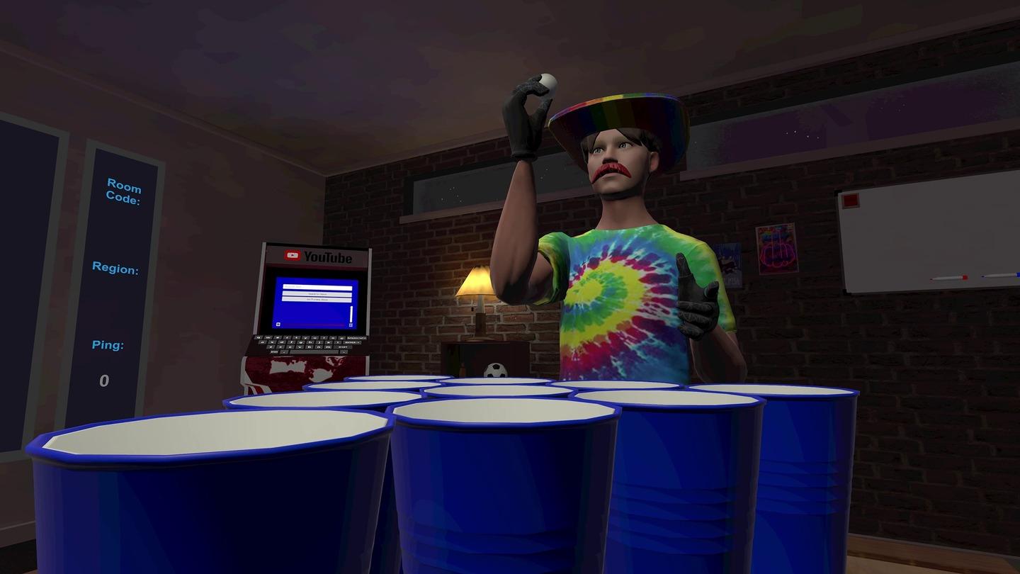 Oculus Quest 游戏《啤酒乒乓球地下室》Beer Pong Basement